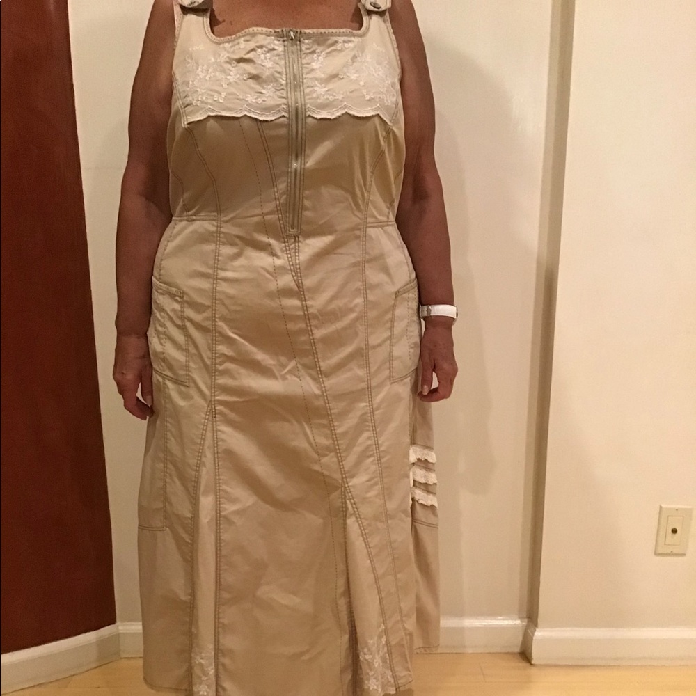 Alan Weizmann Lagenlook Dress Cotton Blend Sleeveless US 20